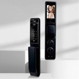 TUYA-Smart Door Lock com 3D Face, Monitor de Câmera de Segurança, Senha de Impressão Digital Inteligente, Chave Eletrônica Biométrica Desbloqueio - Image 5