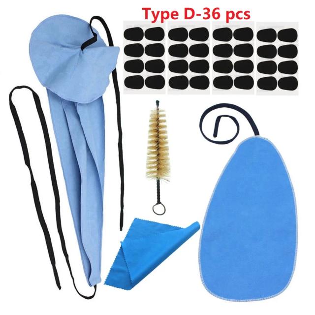 Kits de Limpeza Multifuncional para Saxofone e Clarinete com Almofadas e Ferramentas - Opções de 10, 28 e 36 Peças
