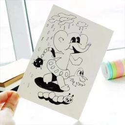 Papel De Cartão De Papel Branco, Embalagem De Presente De DIY, Papel De Cartão, Cartão Em Branco, Doodles Desenhados À Mão, 14.8x9.8cm, 5.8x3.8 pol, 50 Pcs, 100 Pcs, 200Pcs - Image 6