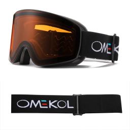 OMEKOL NOVAS Camadas Duplas Anti-Nvoeiro Óculos de Esqui Snowmobile Óculos Esporte Ao Ar Livre Neve Snowboard Óculos - Image 4