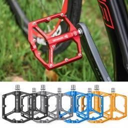 Pedais de bicicleta plana de alumínio leve ampla plataforma MTB bicicleta pedais, rolamento selado para estrada BMX, bicicletas Fixie, 9/16 ", 2024 - Image 1