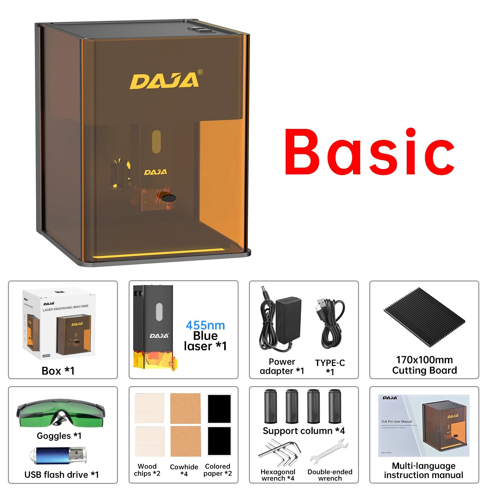 Daja dj6 pro gravador a laser portátil capa de segurança corte máquina gravura negócios para metal jóias madeira acrílico vidro couro - Image 1