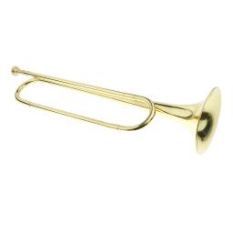 Retro exército cavalaria trompete, corneta chifre, bronze instrumento, bandeira, luvas - Image 5