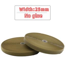 Fita de gancho e prendedor de laço não adesivo cáqui, 25mm, marrom, ganchos de costura, fita mágica, DIY, sem cola, 5 metros por pares - Image 1