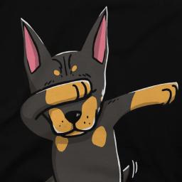 Camiseta de algodão de manga curta para homens, engraçado e engraçado, doberman, doberman, doberman, cão, doberman, doberman - Image 3