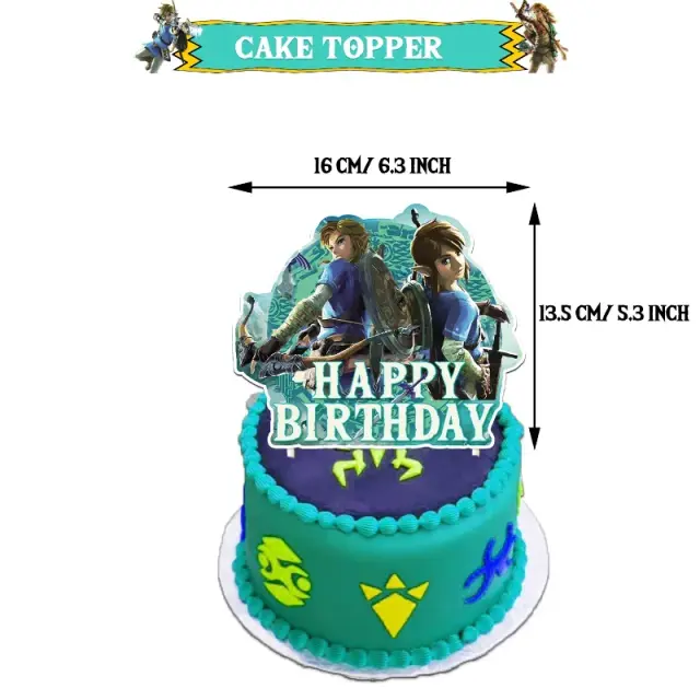 Decoração de Festa Tears of the Kingdom para Crianças: Balões, Cartões e Acessórios Inspirados em Zelda