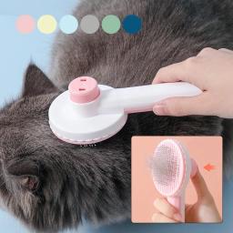 Gato de estimação escova pente do cão slicker escova de auto limpeza para o cabelo do cão gato remove emaranhado massagens de cabelo animal de estimação pente acessórios gatos - Image 1