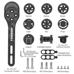 TOSEEK-Suporte do computador de bicicleta, cronômetro, GPS Bike Support, suporte de bicicleta, acessórios de bicicleta, Garmin, Gopro, Bryton, Wahoo - Image 4