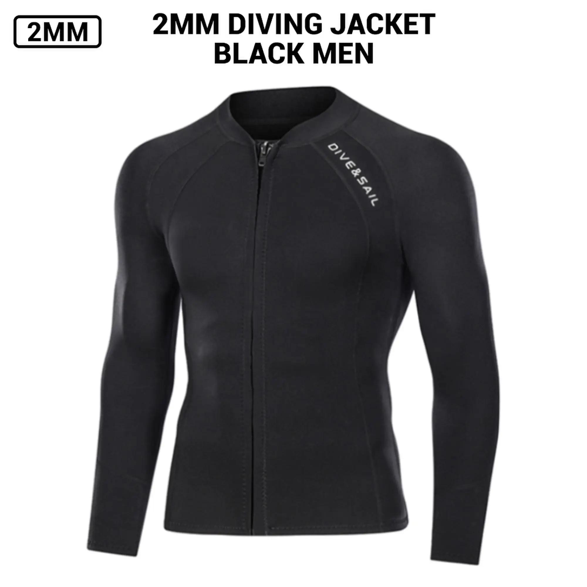 Terno de mergulho neopreno para homens e mulheres, jaqueta wetsuit, surf snorkeling, pesca submarina, pesca submarina, equipamento de kitesurf, 2mm, 3mm - Image 1