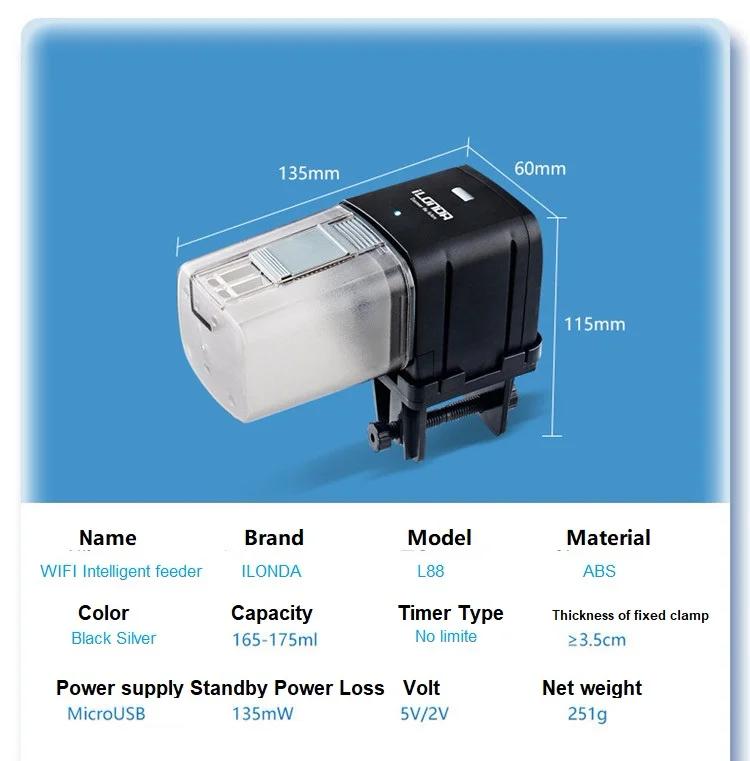 Ilona WiFi Alimentador De Peixe Dispositivo De Alimentação Automática Controle Inteligente Para Tanque De Aquário, Timing Carpa, Acessórios De Equipamento De Pesca - Image 1