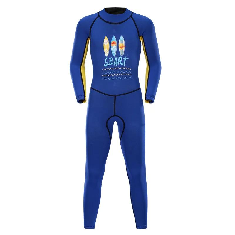 SBART-bodysuit protetor solar de manga comprida para meninas e meninos, terno de mergulho infantil, médio a grande, novo - Image 1