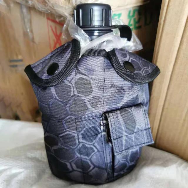 Chaleira Tática e Garrafa de Água de Alumínio para Camping e Caminhadas com Bolsa de Bolso Inclusa