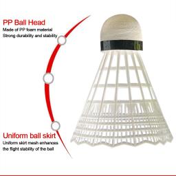 High Speed Badminton Ball para Atividades Esportivas, PP Head, Grande Estabilidade, Outdoor e Indoor Use Birdies, 3 Pcs, 6 Pcs - Image 5