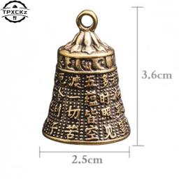 1pc latão artesanato sino mágico vento sino tibetano bronze sino chaveiro pingente presente criativo decoração de casa - Image 5