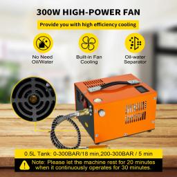Compressor de ar portátil com transformador, alta pressão, tanque do Paintball, mergulho, 4500Psi, 300Bar, 30Mpa, 12V, 220V, 110V - Image 2