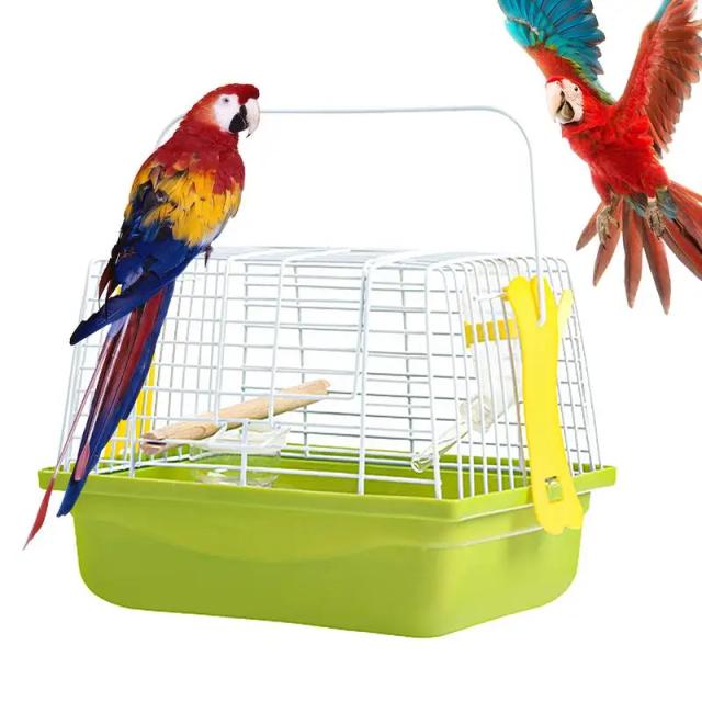 Gaiola Portátil para Pássaros: Transporte Seguro e Confortável para Papagaios e Calopsitas com Material Resistente