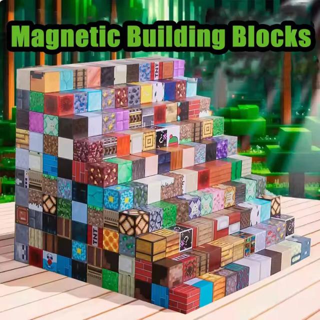 Blocos de Construção Magnéticos Mundo Mágico STEM Montessori 100 Peças