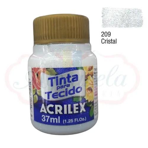 Tinta Glitter Rosa 214 para Tecido Acrilex 37ml