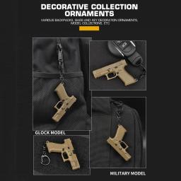 Chaveiro em forma de pistola, Modelo realista, Revista removível, Modelo de pistola miniatura, Pingente personalizado, 2024 - Image 2