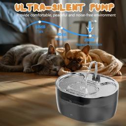 Dispensador de água de circulação automática para animais, fonte filtrada, tigela de bebedor mudo, grande capacidade, gato e cachorro, 3.2L - Image 6