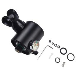 Válvula De Respiração De Mergulho Cabeça Manômetro, Equipamento De Mergulho, Aço Inoxidável, Preto - Image 3