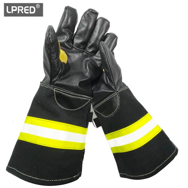 Luvas Longas para Combate a Incêndios com Isolamento Térmico e Resistência a Altas Temperaturas
