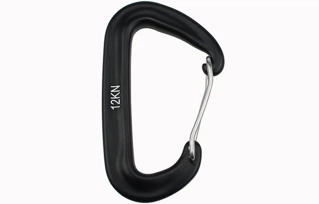 Mosquetão D Forma para Escalada Profissional 12KN - Fivela de Segurança para Montanhismo e Atividades ao Ar Livre