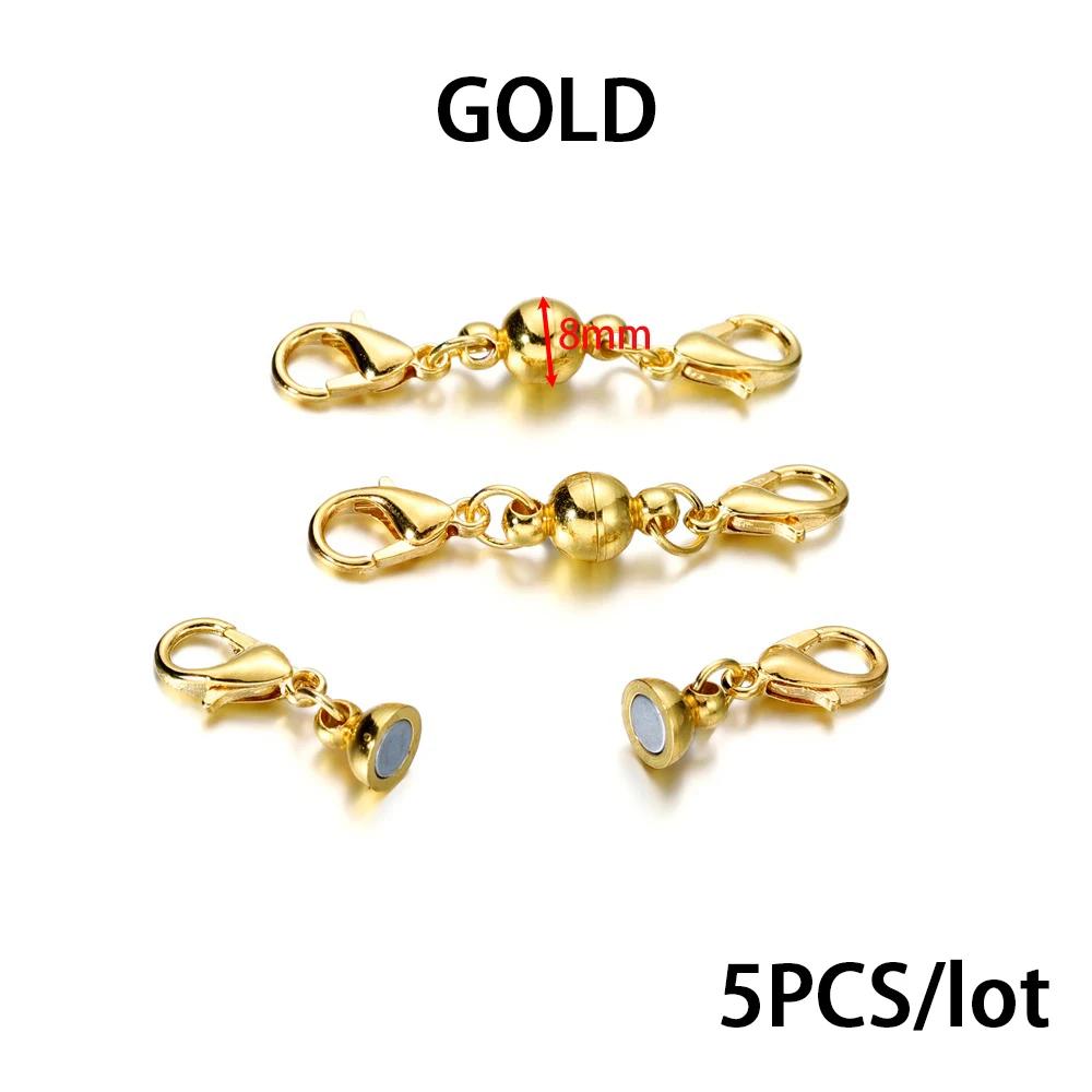 Rodada Fechos Magnéticos para Fazer Jóias, Fixadores Pulseira, Fivela Colar, Conector Jóias, Descobertas Acessórios Suprimentos, 3-5Set - Image 1