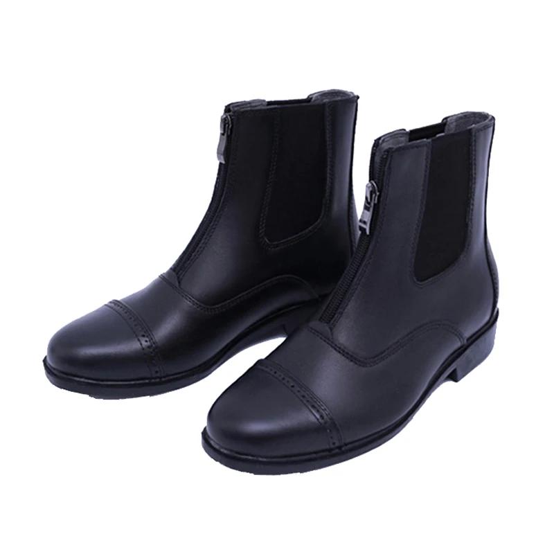Botas curtas de couro, botas equestres resistentes ao desgaste - Image 1
