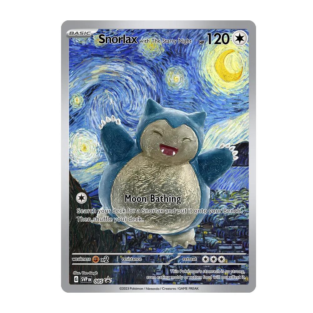 Self-Made Anime Cards Collection, Cartas Japonesas Cartões, DIY, Monstros de bolso, Van Gogh, Museu, Pikachu, Charizard, Presente Toy - Image 1