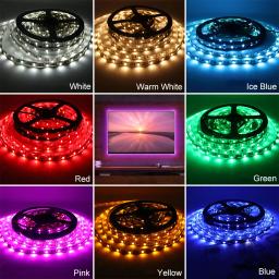 Fita de Iluminação, Lâmpada Decoração para Casa, Plano de TV, USB, DC 5V, 2835, 0,5 m, 1m, 2m, 3m, LED Strip Light com pilhas AA, 4m, 5m - Image 3