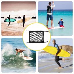 Saco de convés de paddleboard elasticamente escalável versátil acessórios de caiaque sup prancha de surf bolsa de malha bolsa de transporte - Image 6