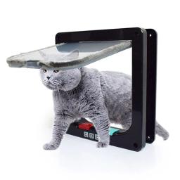 Smart Pet Door Security Lock, 4 Way Locking, plástico ABS, cão, gato Flap porta, interruptor controlável, Direção Portas, Small Pet Supplies - Image 6