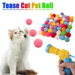 Brinquedo interativo treinamento de lançamento para gatos, Criativo Mini Jogos de Tiro, Stretch Plush Ball Toys, Pet Shop, Gatinho, Gato - Image 5