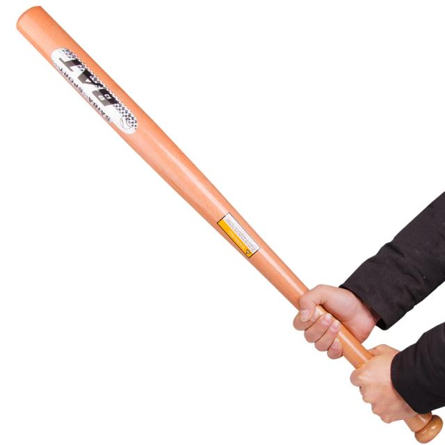 Bastão de Basebol Profissional em Madeira Maciça de 54cm - Ideal para Softball, Esportes ao Ar Livre e Autodefesa