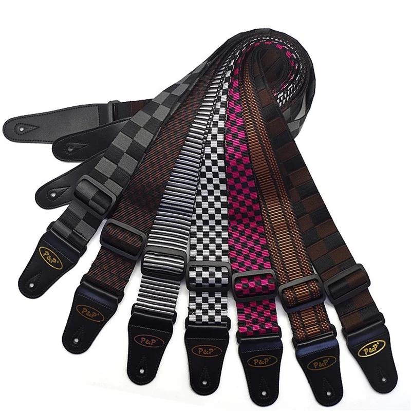 Colorido Série Nylon Guitar Strap, personalidade Upscale, tecido, elétrico, acústico, popular, baixo - Image 1