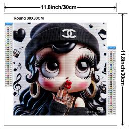 Cartoon Diamond Painting Kit para Meninas, Handmade Bordados, DIY Mosaico Decoração de Casa, Presente das Crianças, Betty Miss Stick - Image 2