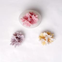 Vela de aromaterapia molde de silicone 3d pêssego flor forma sabão molde de silicone diy vela copo sabão molde bolo decoração suprimentos - Image 4