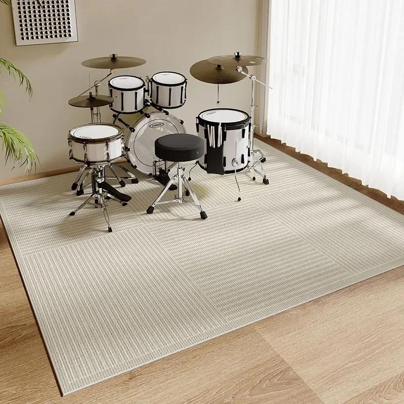 Tapete de conjunto de bateria de instrumento musical, tapete de sala de música, isolamento acústico e absorção de choque, tapete de área grande, decoração de casa, M - Image 1