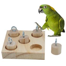 Brinquedos De Bloco De Pássaro De Madeira Natural, Brinquedo De Mastigação De Papagaio, Pet Training Puzzle, Suprimentos De Alívio Do Stress, Birdcage Acessórios - Image 1