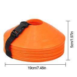 Cones de Futebol Esportivo Flexíveis para Crianças, Heavy Duty Field Cone Markers, Exercício de Agilidade, Obstáculos, Evitar Treinamento, 50 Pcs, 10Pcs - Image 6