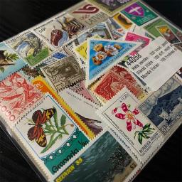 100 selos postais dos pces de 100 países diferentes do mundo, selo novo original do cargo do unc real para a coleção - Image 2
