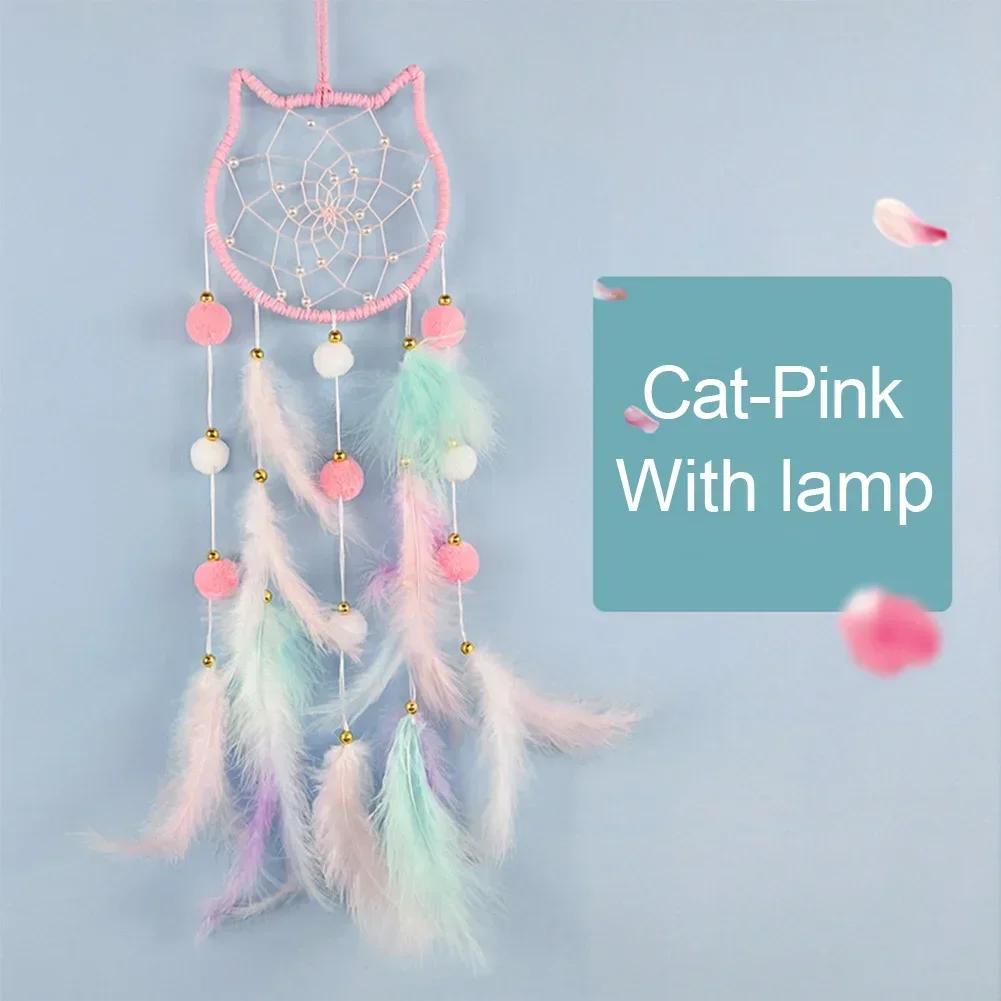 Bonito apanhador de sonhos para pendurar decoração de casa estrela lua apanhador de sonhos ornamentos de penas pendurado na parede interior decoração da casa do quarto do miúdo - Image 1