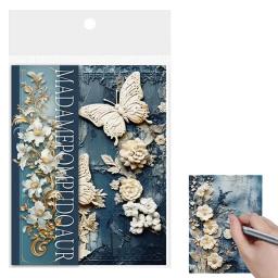 Multifuncional arte artesanato suprimentos, Floral Decoupage papel Scrapbooking livro, estilo floral tearable - Image 5