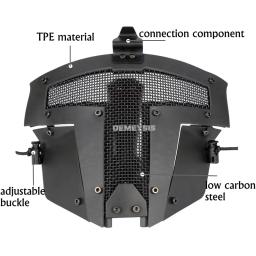 Máscara facial completa malha de aço respirável tático paintball tiro máscaras de combate acessórios de caça uso com capacete rápido - Image 3