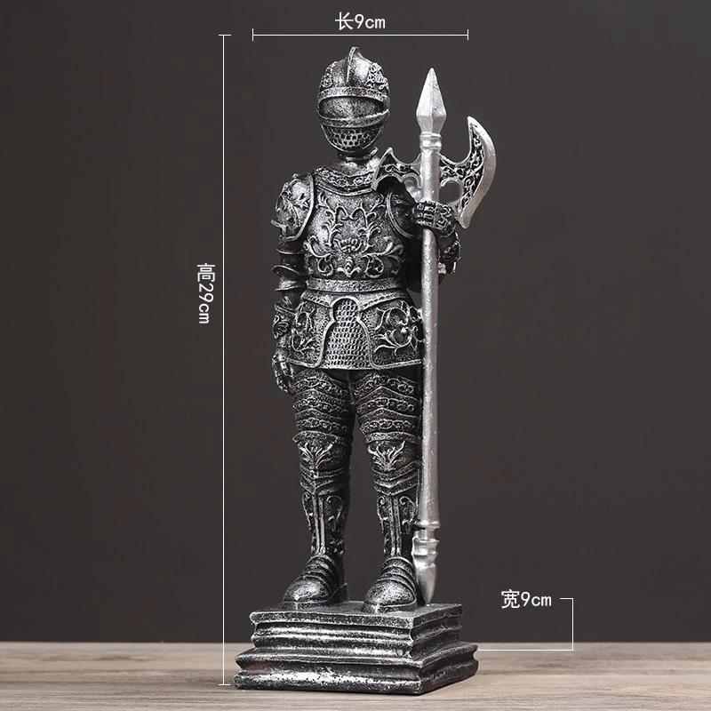 Modelo de armadura de guerreiro medieval, ornamentos de cavaleiro romano antigo, arte vintage europeia, armadura de guerreiro, decoração de quarto de casa, escritório - Image 1