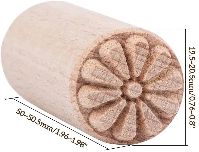 Conjunto De Selo De Argila De Madeira, Ferramenta De Cerâmica, Selo De Massa De Jogo De Madeira, Blocos De Impressão, Padrões Mistos, Textura, Grave Selos, Artesanato De Cerâmica DIY - Image 1