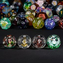 Dados poliédricos para Role Playing Board Game, DND, cor aleatória, D & D, RPG, massa, D4, D6, D8, D10, D %, D12, D20, 10pcs por conjunto - Image 4