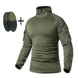 Ternos táticos milita uniforme ternos camo camisas de caça calças de carga com almofadas airsoft paintball caça conjuntos roupas ao ar livre - Image 2