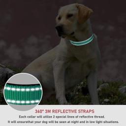 Strap Collar Reflective Dog, Segurança ajustável, Nylon Pet Traction Rope, Adequado para animais de pequeno e médio porte - Image 4